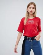 Cheap Monday Chest Logo T-shirt - Red