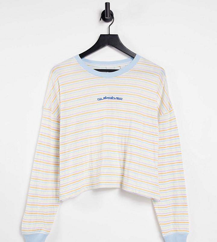 Quiksilver High Town Rainbow T-shirt In Orange Exclusive At Asos-green