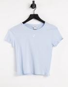 Monki Molly Organic Cotton Feminist Print 90's T-shirt In Blue-blues