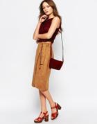 First And I Leonel Wrap Skirt - Cognac