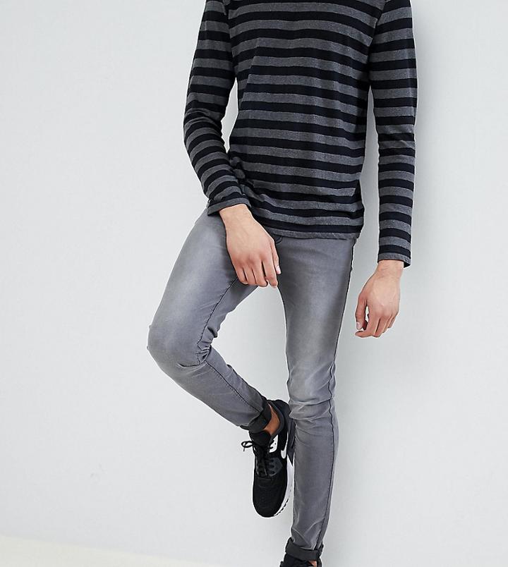 Liquor N Poker Tall Gray Super Skinny Jeans - Gray