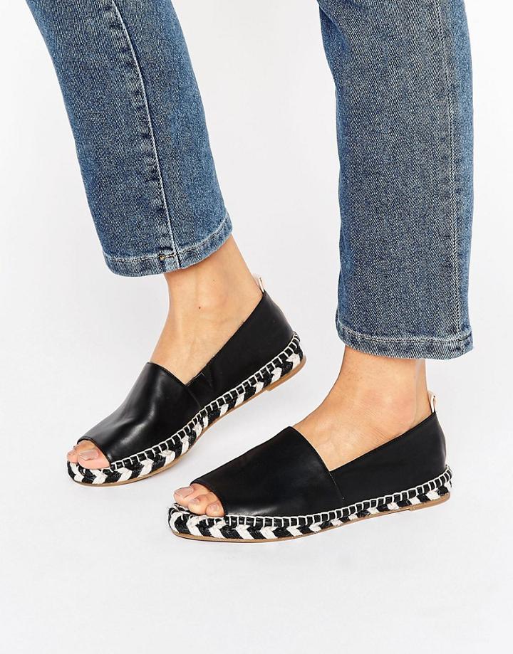 Kg Becca Peep Toe Espadrille - Black