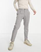 Topman Taper Pupstooth Check Pants-neutral
