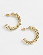 Asos Design Hoop Earrings In Twist Rope Design In Gold