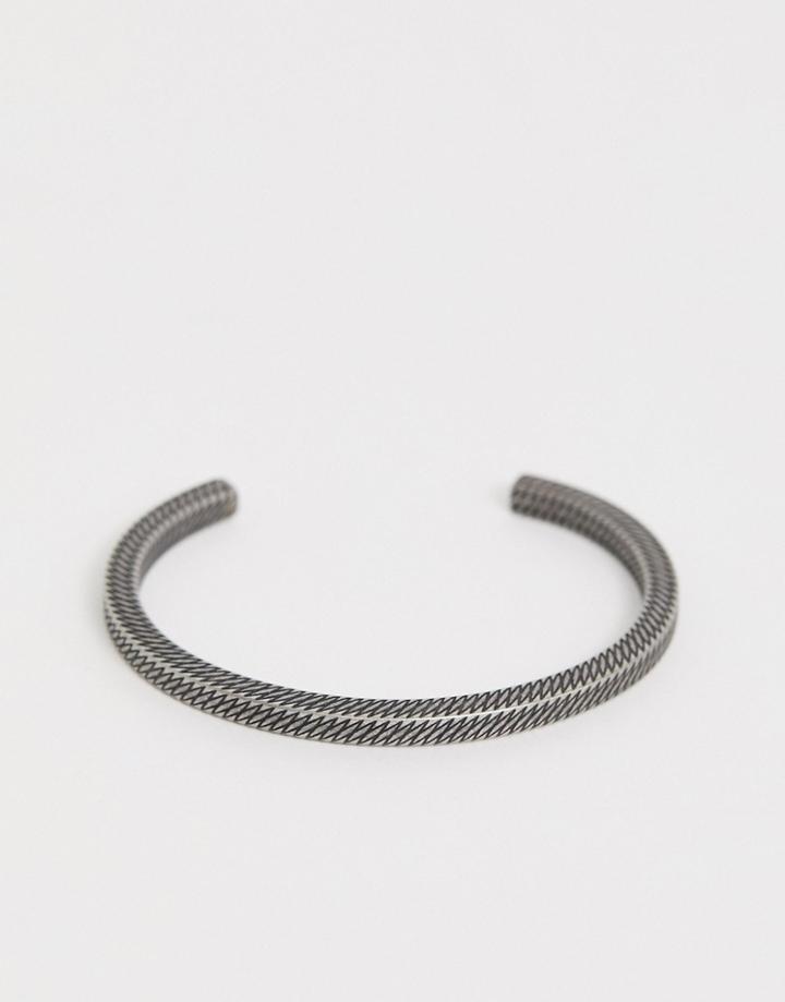 Seven London Cuff In Gunmetal - Silver