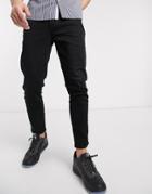 River Island Tapered Jeans In Black