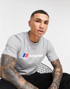 Berghaus Big Classic Logo T-shirt In Gray-grey