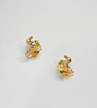 Bill Skinner Gold Plated Rabbit & Hare Stud Earrings - Gold