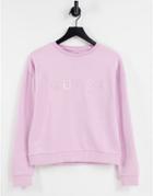 Guess Logo Sweatshirt In Pink