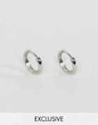 Designb London Silver Hoop Earrings Exclusive To Asos - Silver