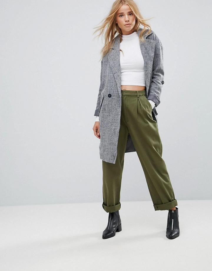 Only Benita Oversized Duster Coat - Gray