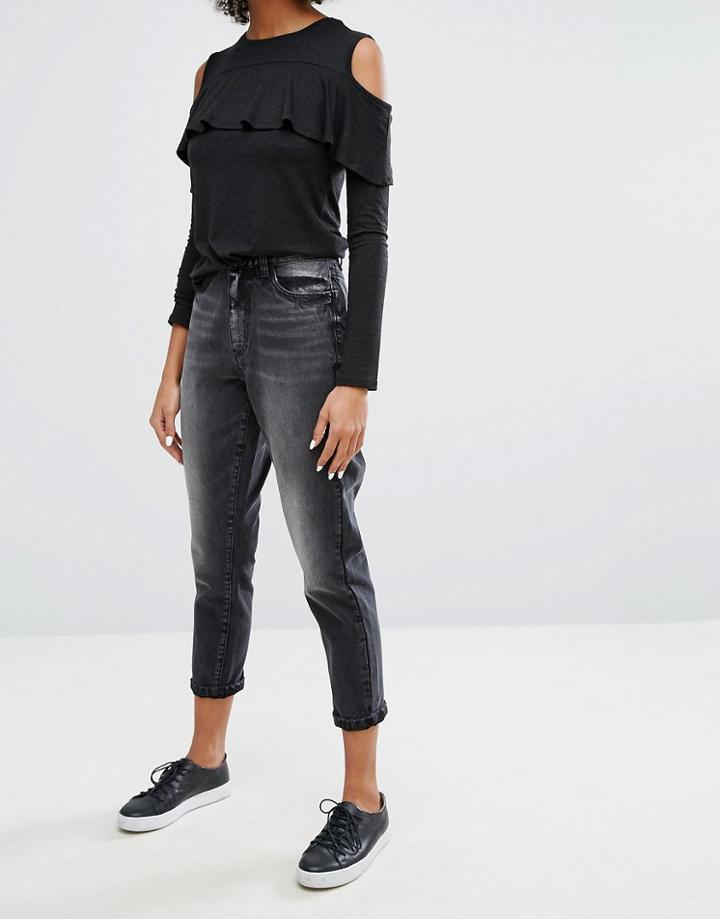 Only Mom Jean In Black - Black