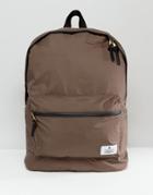 Asos Backpack In Taupe Matte Satin Look - Gray