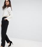 Asos Tall Elasticated Clean Tapered Pants - Black