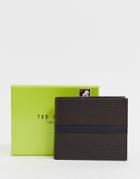 Ted Baker Freemer Color Block Billfold & Coin Wallet With Rfid - Brown