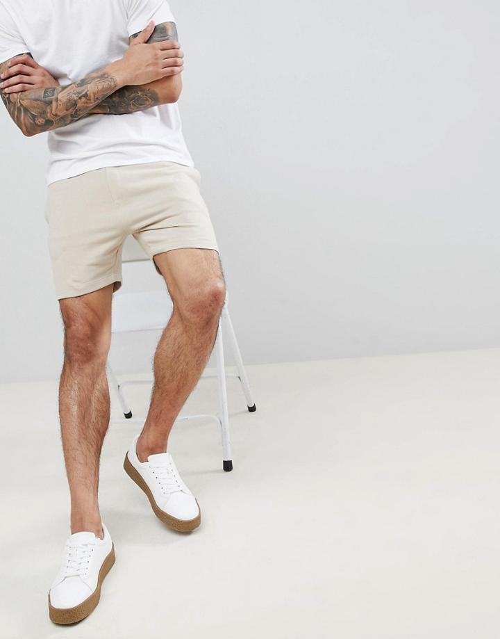 Selected Homme Jersey Short - Beige