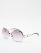 Jeepers Peepers Extreme Oversized Sunglasses-silver