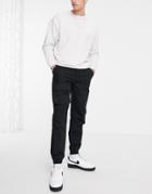 Topman Relaxed Signature Cargo Pants In Black