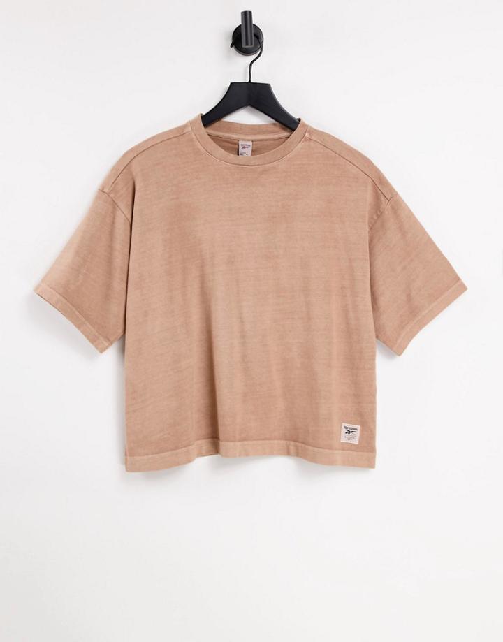 Reebok T-shirt In Sepia-brown