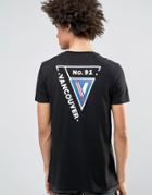 Asos Longline T-shirt With Vancouver Back Print - Black