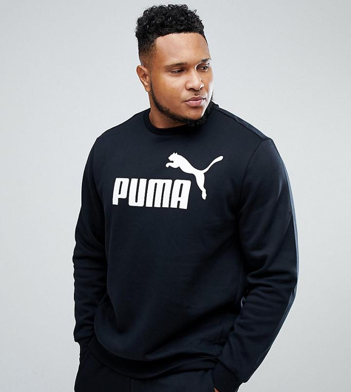 Puma Plus Ess No.1 Crew Neck Sweatshirt In Black 83825201 - Black