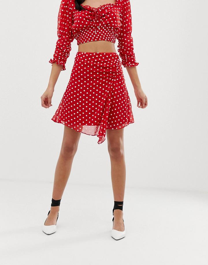 Finders Keepers Blossom Skirt-red
