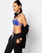 South Beach Soft Strappy Bralette Crop Top - Cobalt
