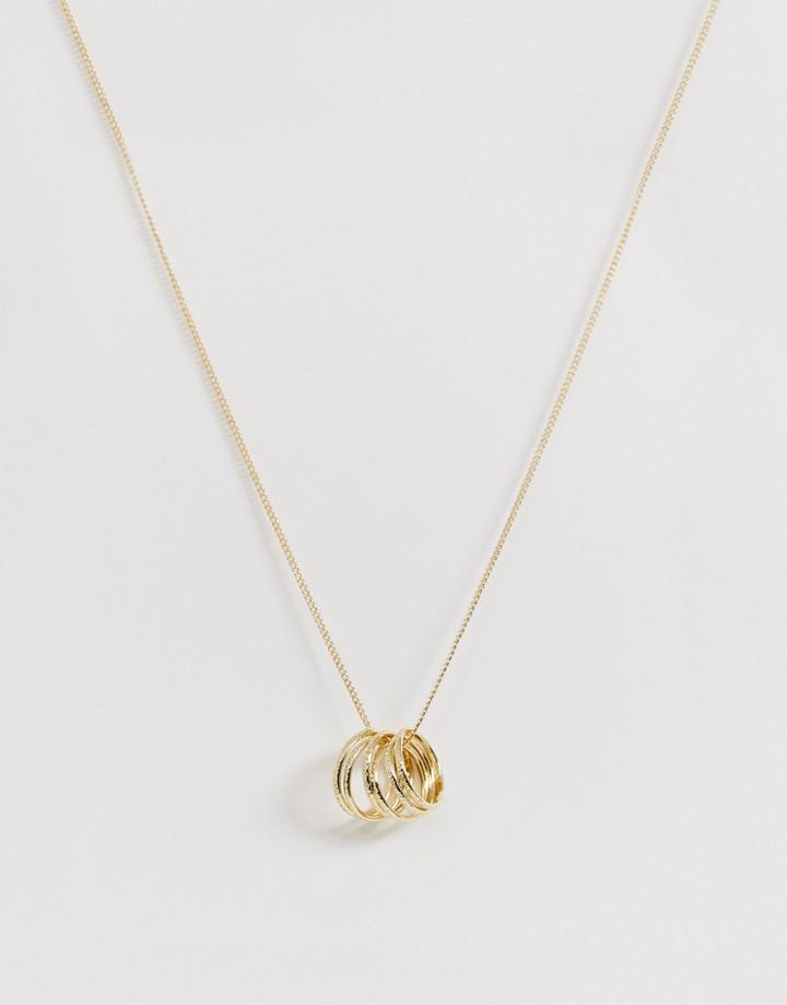 Pieces Multi Circle Necklace In Gold - Gold
