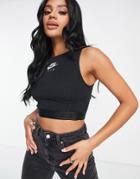 Nike Air Ribbed Tank Top In Black