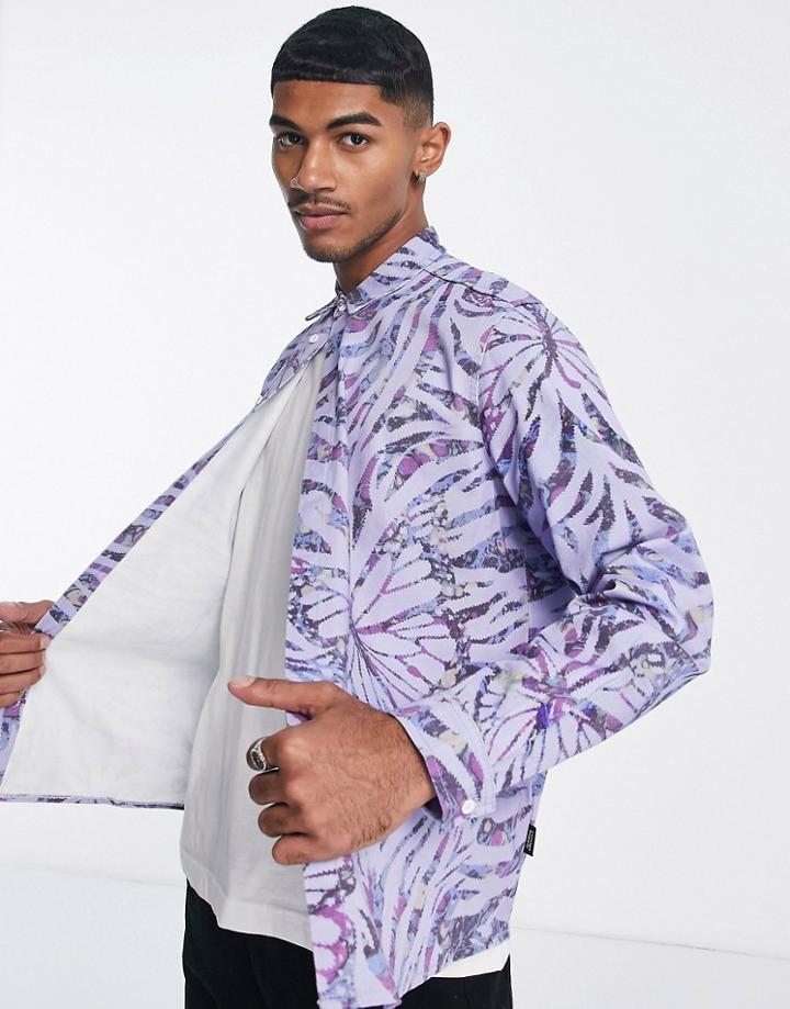 Vintage Supply Butterfly Overdye Shirt In Purple