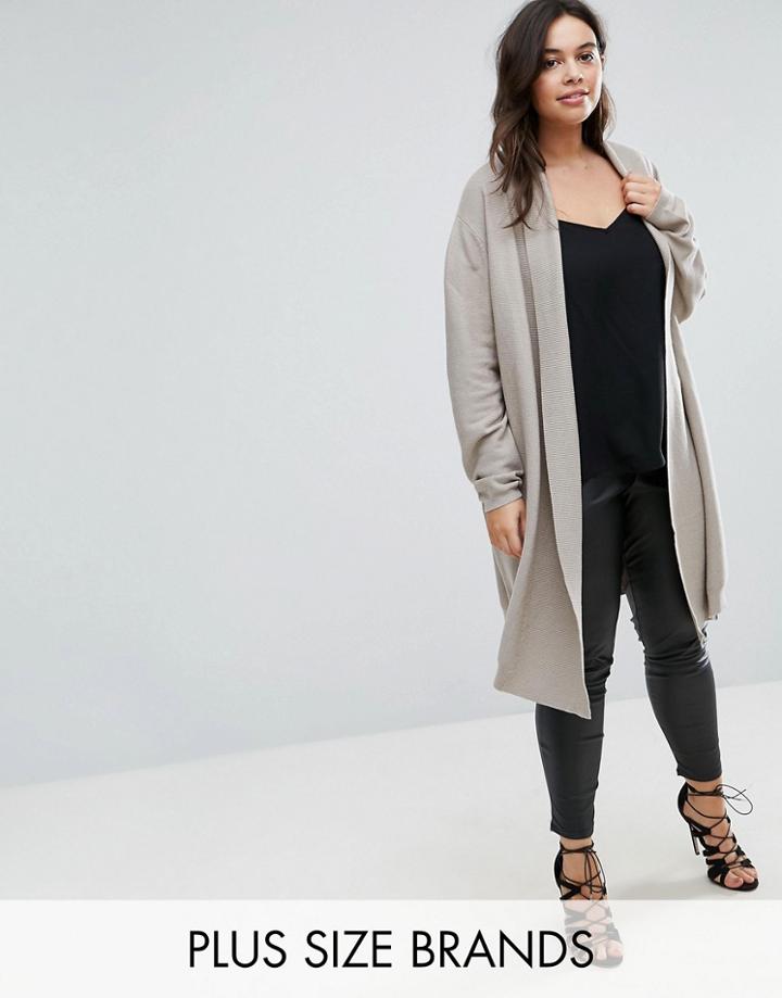 Elvi Cream Long Cardigan - Cream