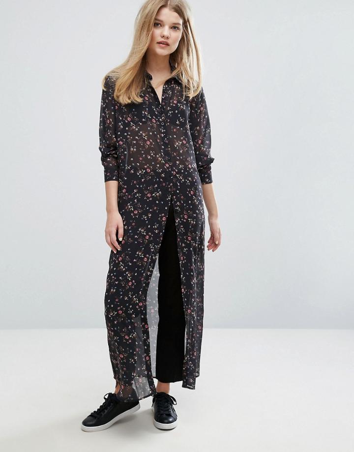 Gestuz Stacie Chiffon Shirt In Floral Print - Multi