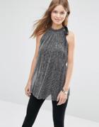 Only Blair Halter Cami Top In Black - Black