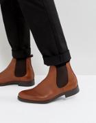 Selected Homme Oliver Leather Chelsea Boots In Brown - Brown