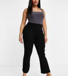 Fashionkilla Plus Knitted Slim Leg Pants In Black