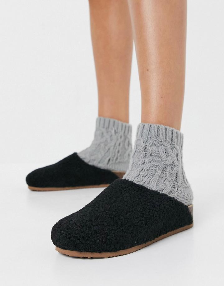 Asos Design Milo Clog Mules In Black