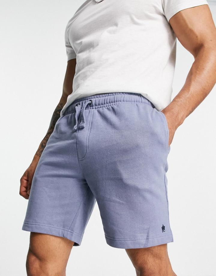 French Connection Jersey Shorts In Light Blue