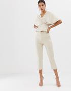 Club L Tailored Crop Pants-gold