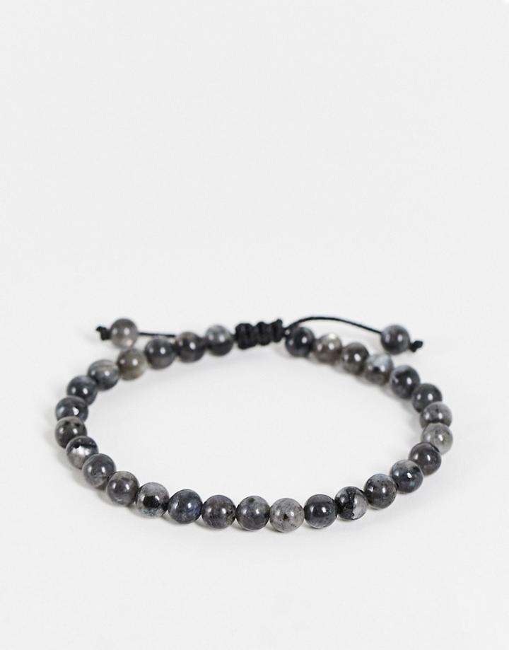 Bolongaro Trevor Fash Stone Beaded Knot Bracelet In Black
