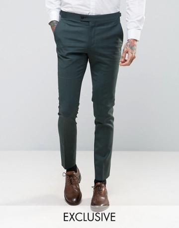 Hart Hollywood Super Skinny Suit Pants - Green