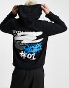 Sixth June Oversized Hoodie In Black With Graffiti Back Print