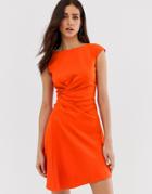 Closet Asymmetric Front Dress-orange