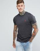 Brave Soul T-shirt With Embriodered Chilli Logo - Gray