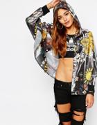 Adidas Originals Pharrell Williams 3 Stripe Festival Print Poncho Jacket