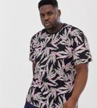 Only & Sons T-shirt In Floral Print - Black