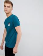Asos Design Mickey T-shirt With Chest Print - Green