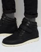 Brave Soul Lace Up Boots With Sherpa Lining Black - Black