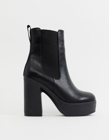Lamoda Black Platform Chunky Boots - Black