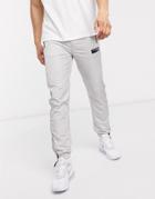 River Island Concept Track Pant In Light Gray-grey