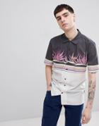 Volcom Algar Shirt With Contrast Panel Print - White